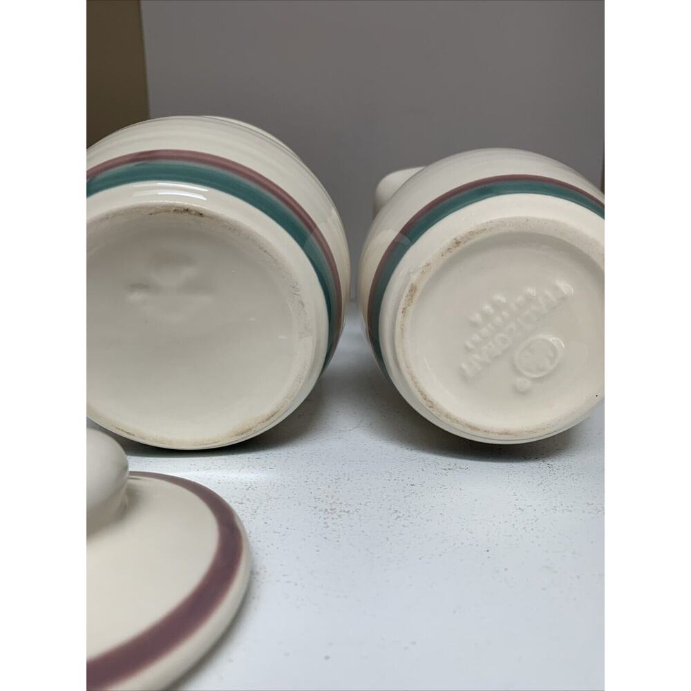 Vintage PFALTZGRAFF Junipter Creamer and Sugar Bowl with Lid Set Stoneware - Picture 4 of 5